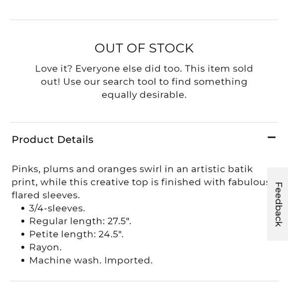 Chico's Mystic Batik Print Flare-Sleeve Top Orange Purple - Size 12 (2) - Picture 11 of 12